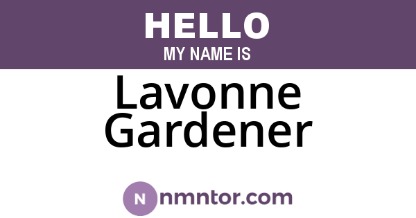 Lavonne Gardener