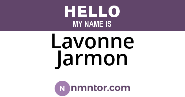 Lavonne Jarmon
