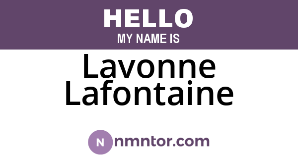 Lavonne Lafontaine