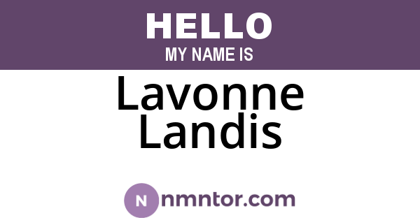 Lavonne Landis