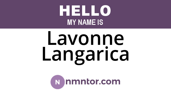Lavonne Langarica