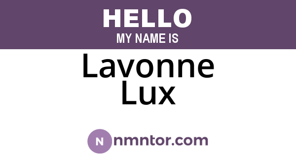 Lavonne Lux