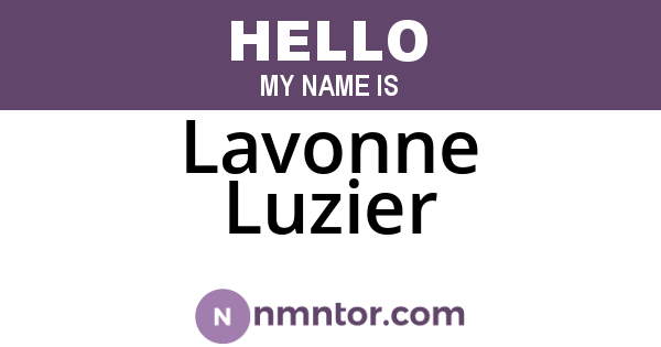 Lavonne Luzier