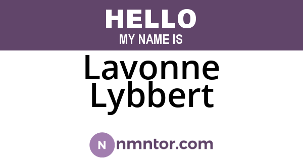 Lavonne Lybbert