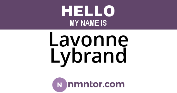 Lavonne Lybrand