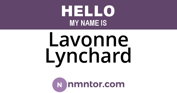 Lavonne Lynchard