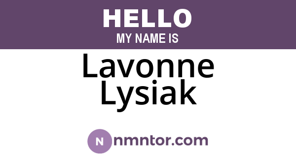 Lavonne Lysiak