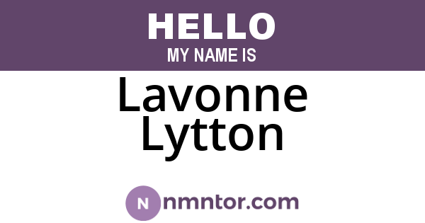 Lavonne Lytton