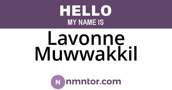 Lavonne Muwwakkil