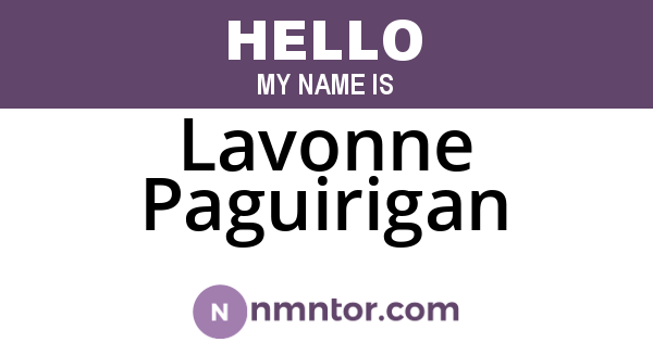 Lavonne Paguirigan