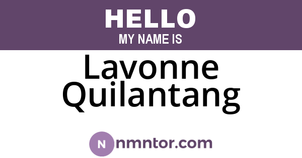 Lavonne Quilantang