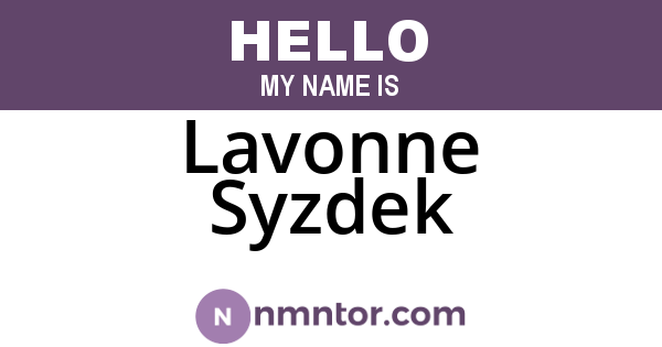 Lavonne Syzdek