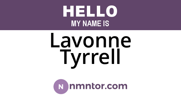 Lavonne Tyrrell