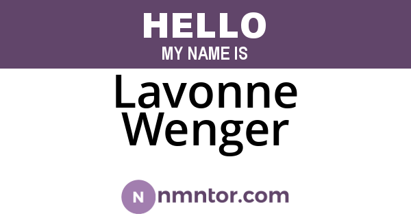 Lavonne Wenger