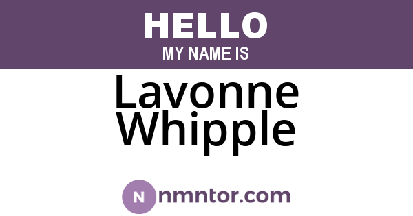 Lavonne Whipple