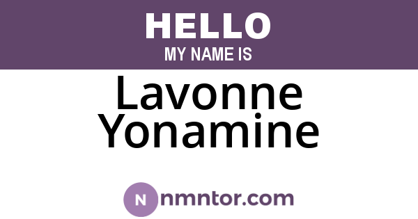 Lavonne Yonamine