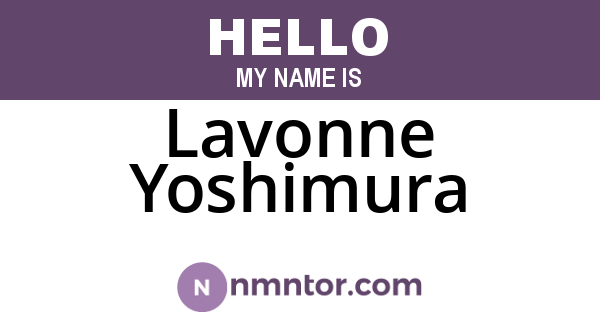 Lavonne Yoshimura