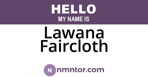 Lawana Faircloth