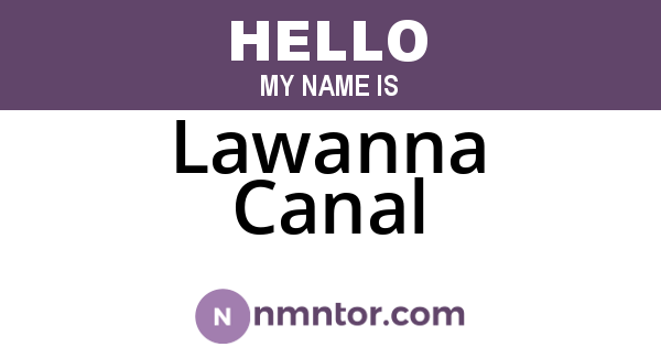 Lawanna Canal