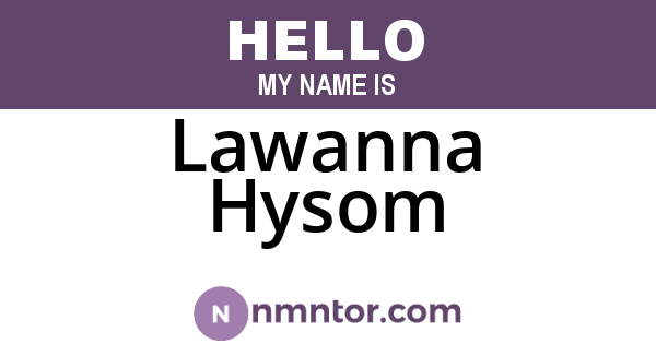 Lawanna Hysom