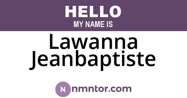 Lawanna Jeanbaptiste