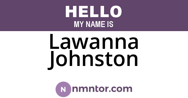 Lawanna Johnston