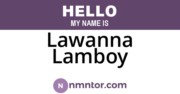 Lawanna Lamboy