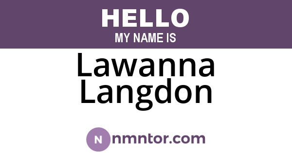 Lawanna Langdon