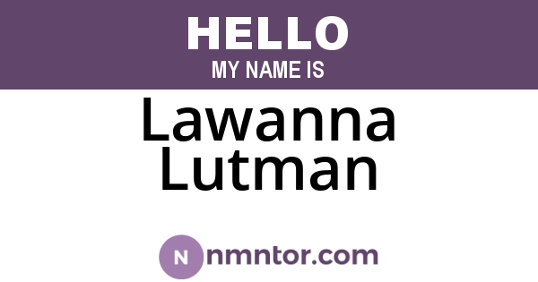 Lawanna Lutman