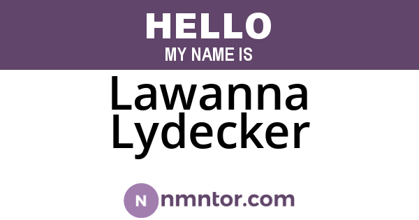Lawanna Lydecker