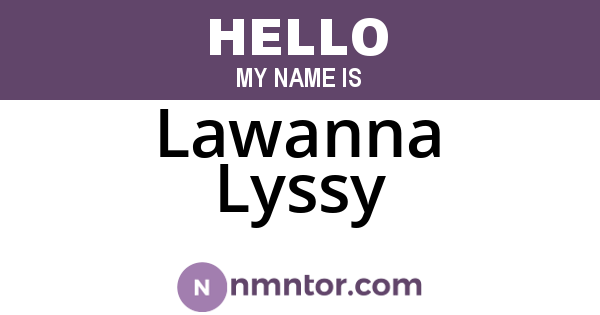 Lawanna Lyssy