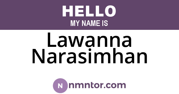 Lawanna Narasimhan