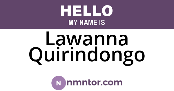 Lawanna Quirindongo