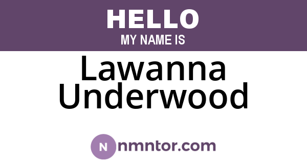 Lawanna Underwood