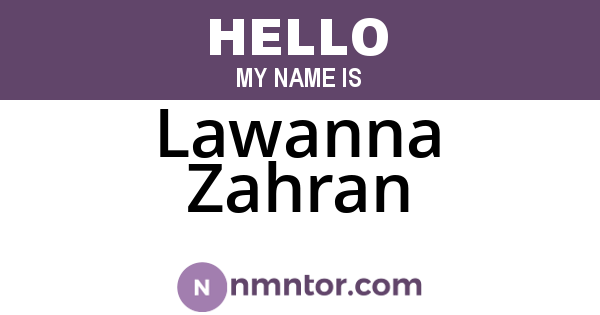 Lawanna Zahran