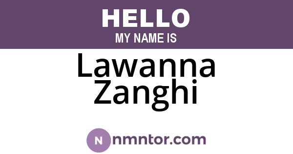 Lawanna Zanghi