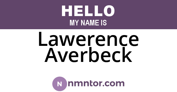 Lawerence Averbeck
