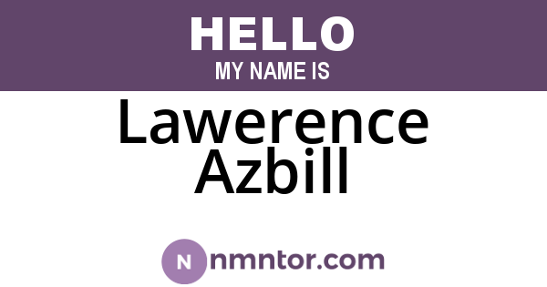 Lawerence Azbill