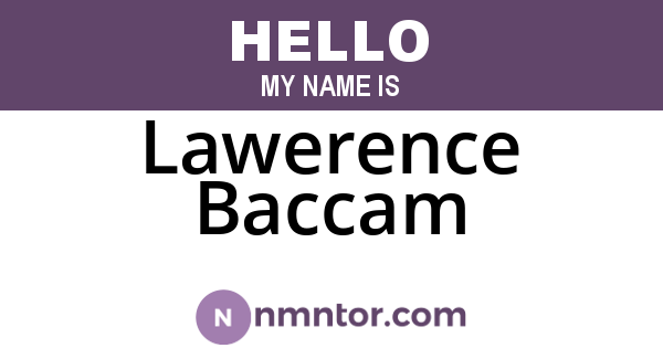 Lawerence Baccam