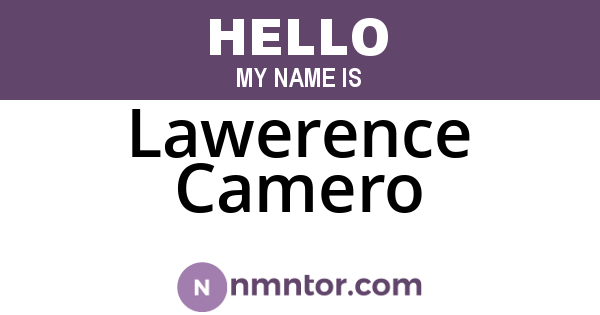 Lawerence Camero