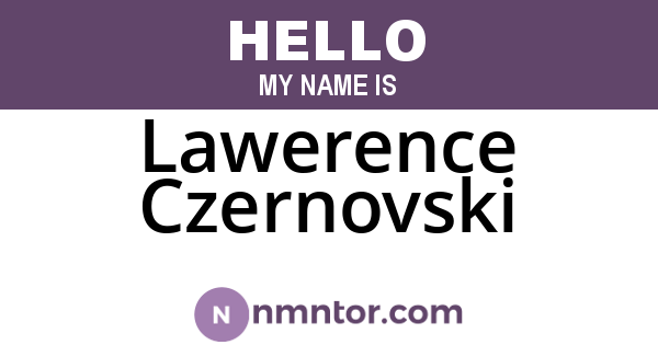 Lawerence Czernovski