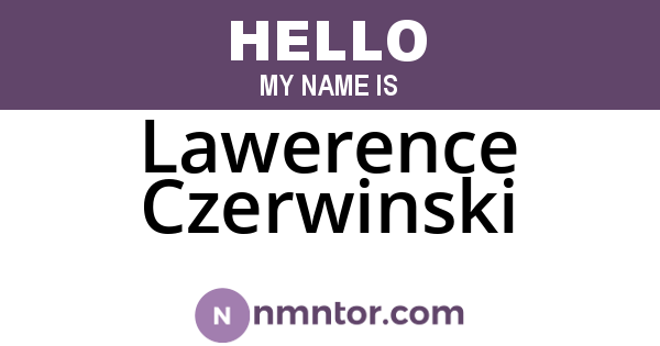 Lawerence Czerwinski