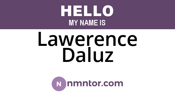 Lawerence Daluz