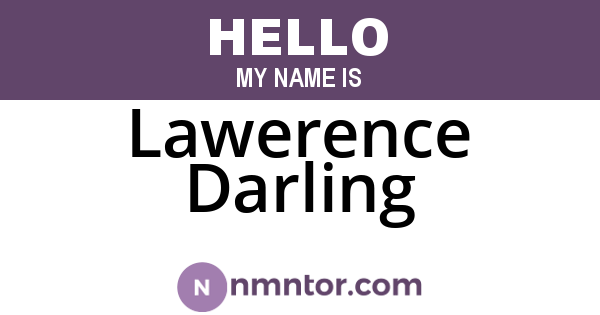 Lawerence Darling