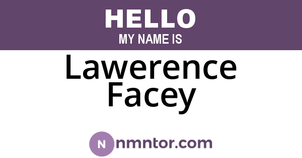 Lawerence Facey