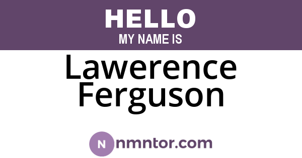Lawerence Ferguson