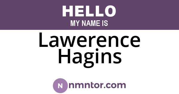 Lawerence Hagins