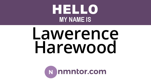 Lawerence Harewood