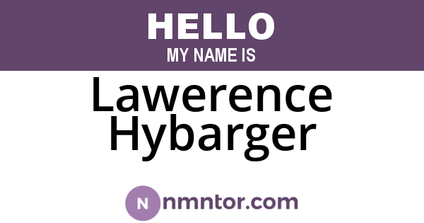 Lawerence Hybarger