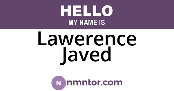 Lawerence Javed